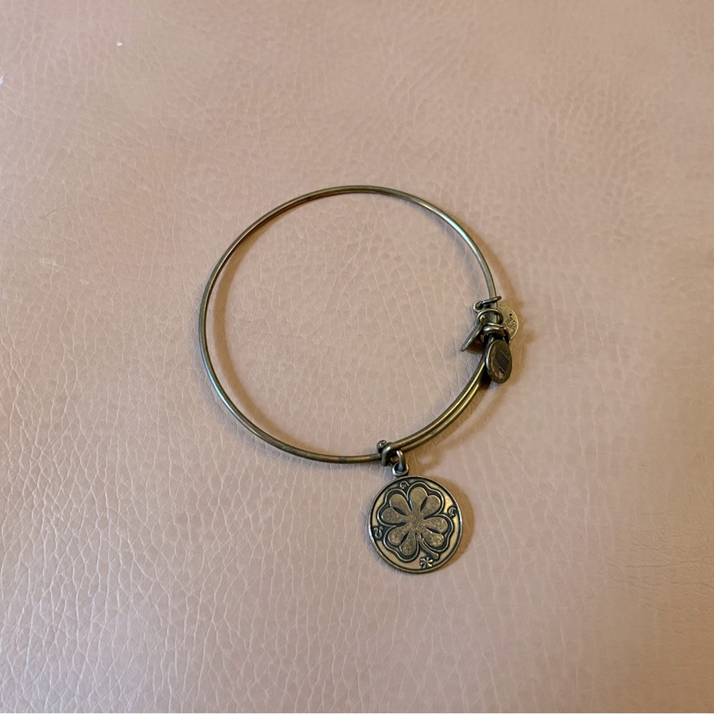 Alex and Ani shamrock charm bracelet